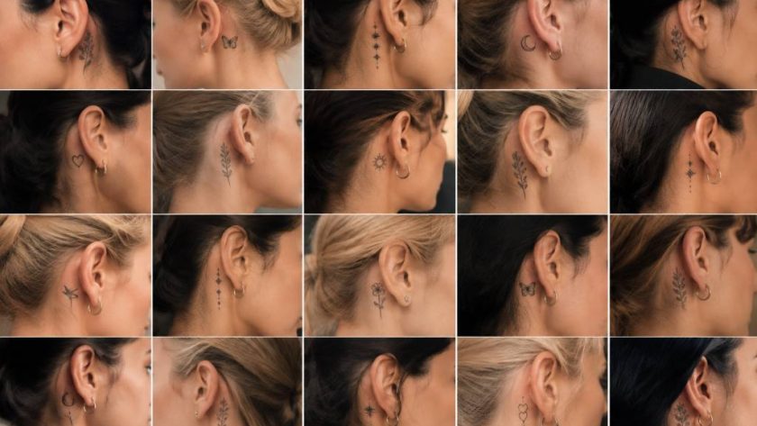 Tattoo derrière l’oreille femme : 20 idées élégantes et tendances