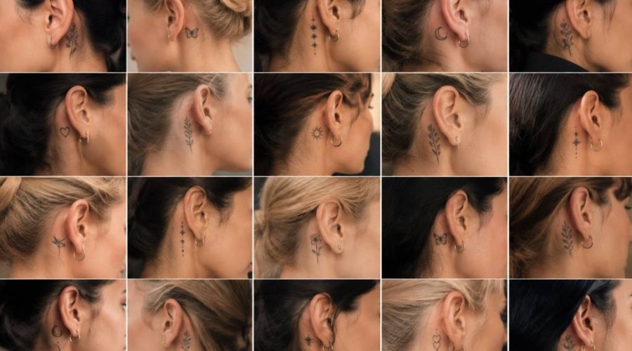Tattoo derrière l’oreille femme : 20 idées élégantes et tendances