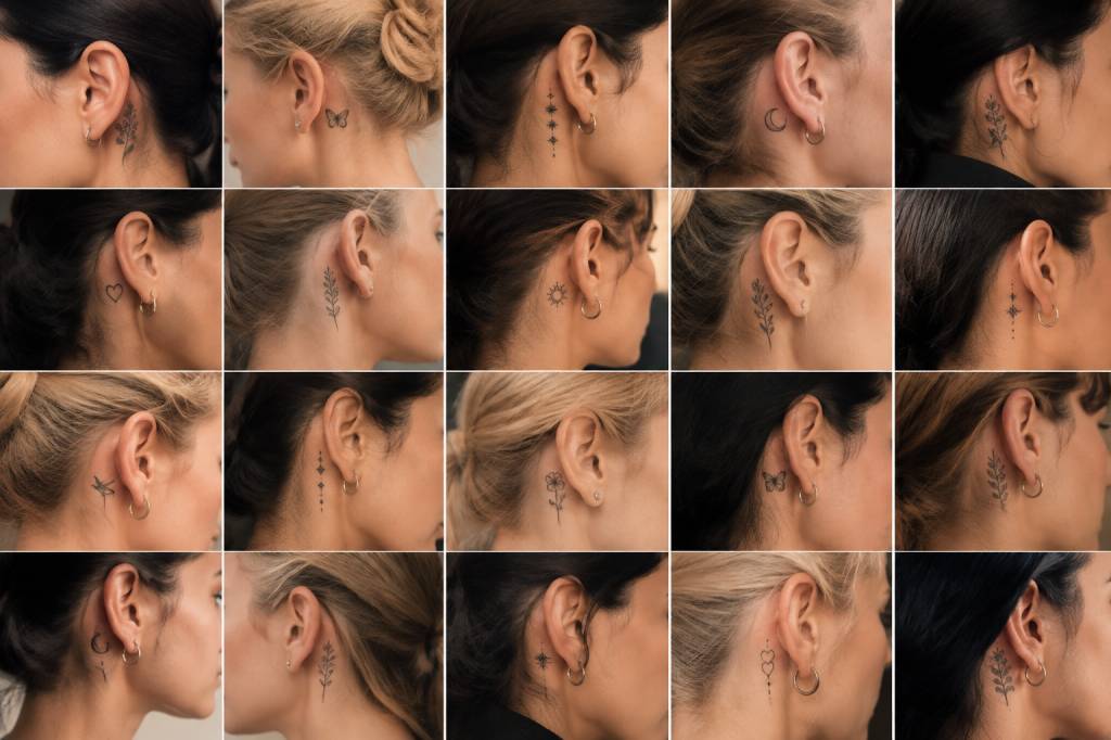 Tattoo derrière l’oreille femme : 20 idées élégantes et tendances