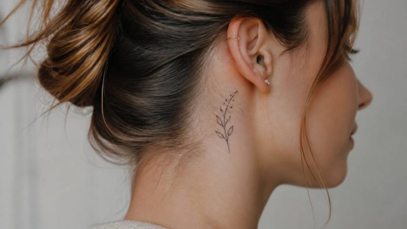 Discret tatouage derrière oreille femme : idées élégantes et tendances