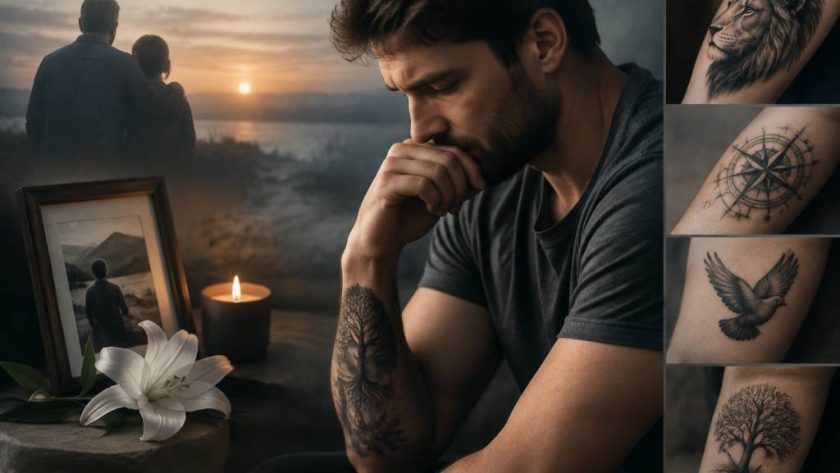 Tatouage deuil homme : idées symboliques pour rendre hommage à un proche