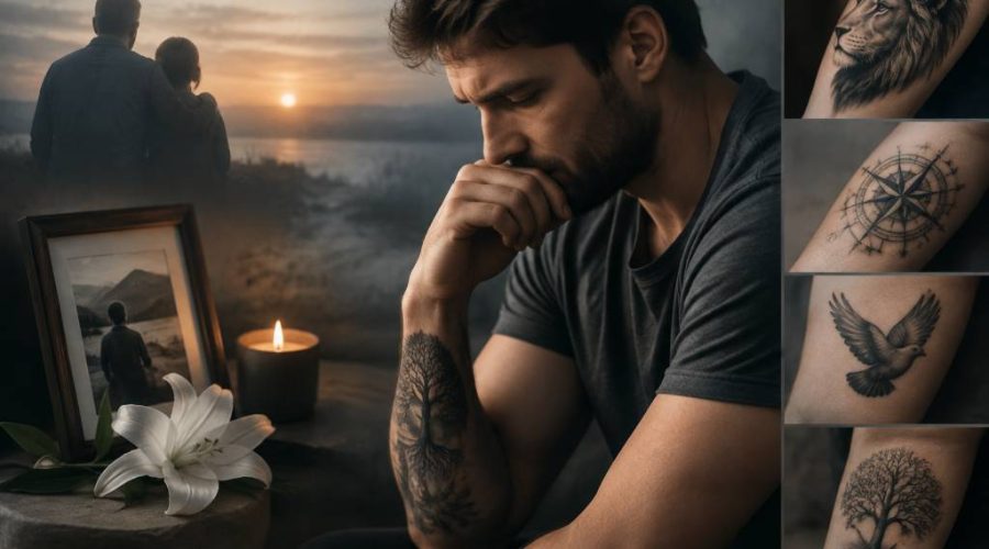 Tatouage deuil homme : idées symboliques pour rendre hommage à un proche