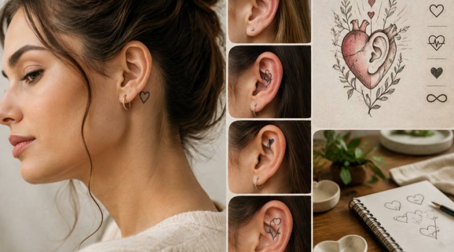 Tatouage cœur oreille : idées, significations et conseils pour un choix réussi