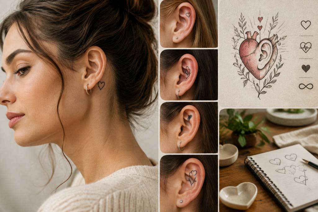 Tatouage cœur oreille : idées, significations et conseils pour un choix réussi