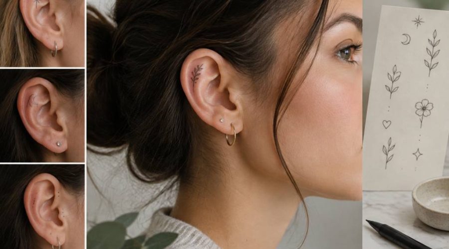Tatouage oreille trait : idées et conseils pour un motif discret