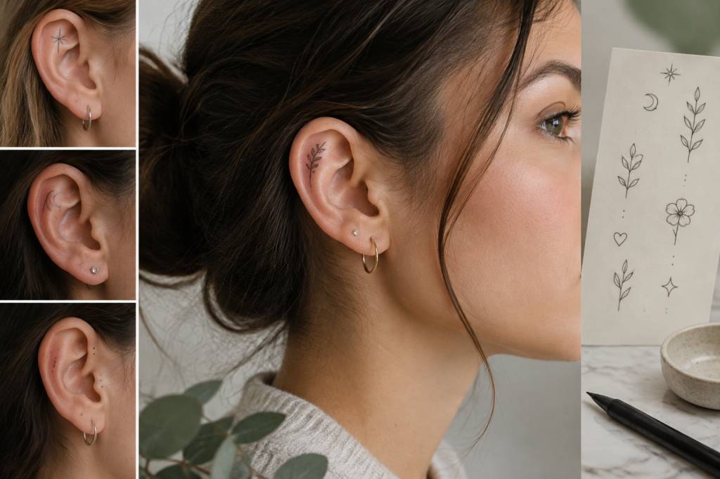 Tatouage oreille trait : idées et conseils pour un motif discret