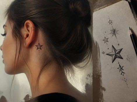 Tatouage étoile derrière l’oreille signification : symboles et interprétations au fil des styles