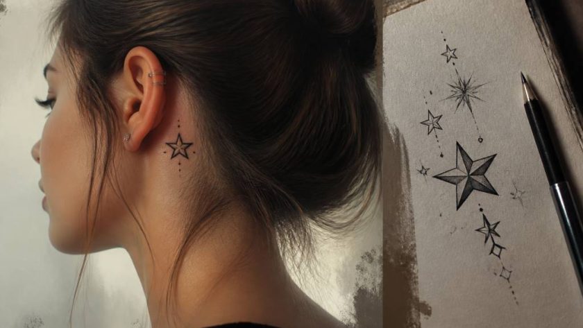 Tatouage étoile derrière l’oreille signification : symboles et interprétations au fil des styles