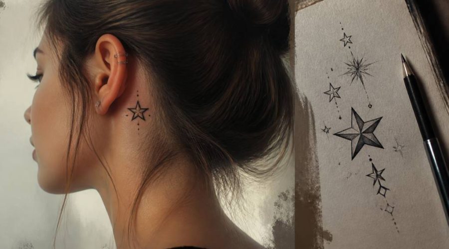 Tatouage étoile derrière l’oreille signification : symboles et interprétations au fil des styles