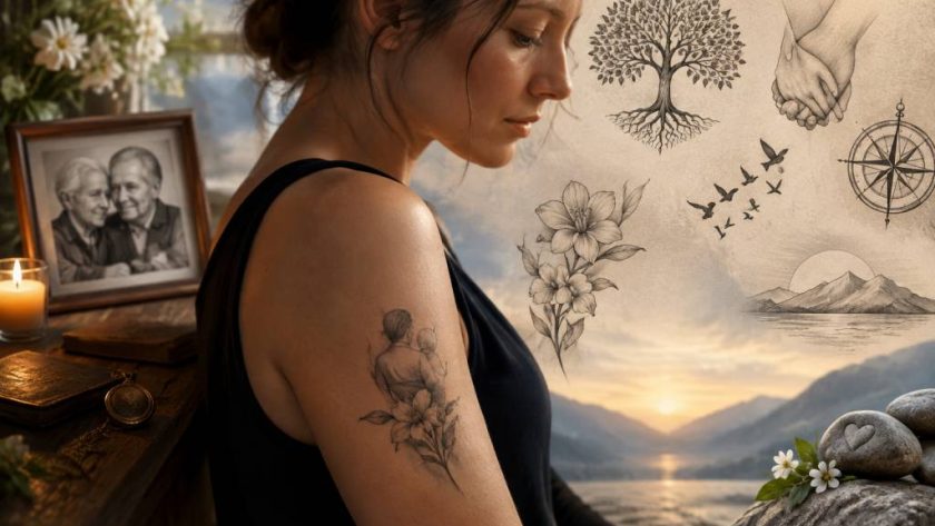 Tatouage grand parent décédé : idées symboliques pour honorer sa mémoire