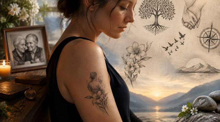 Tatouage grand parent décédé : idées symboliques pour honorer sa mémoire