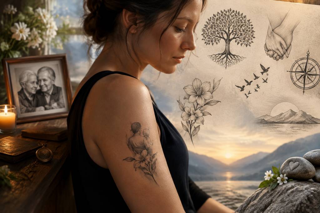 Tatouage grand parent décédé : idées symboliques pour honorer sa mémoire